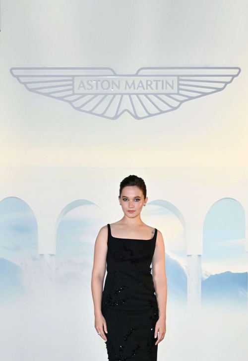 Cailee Spaeny at new Aston Martin Vanquish launch in Venice 1