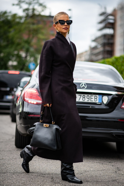 Caroline Daur Arrives at Fendi Fashion Show at Milan Fashion Week