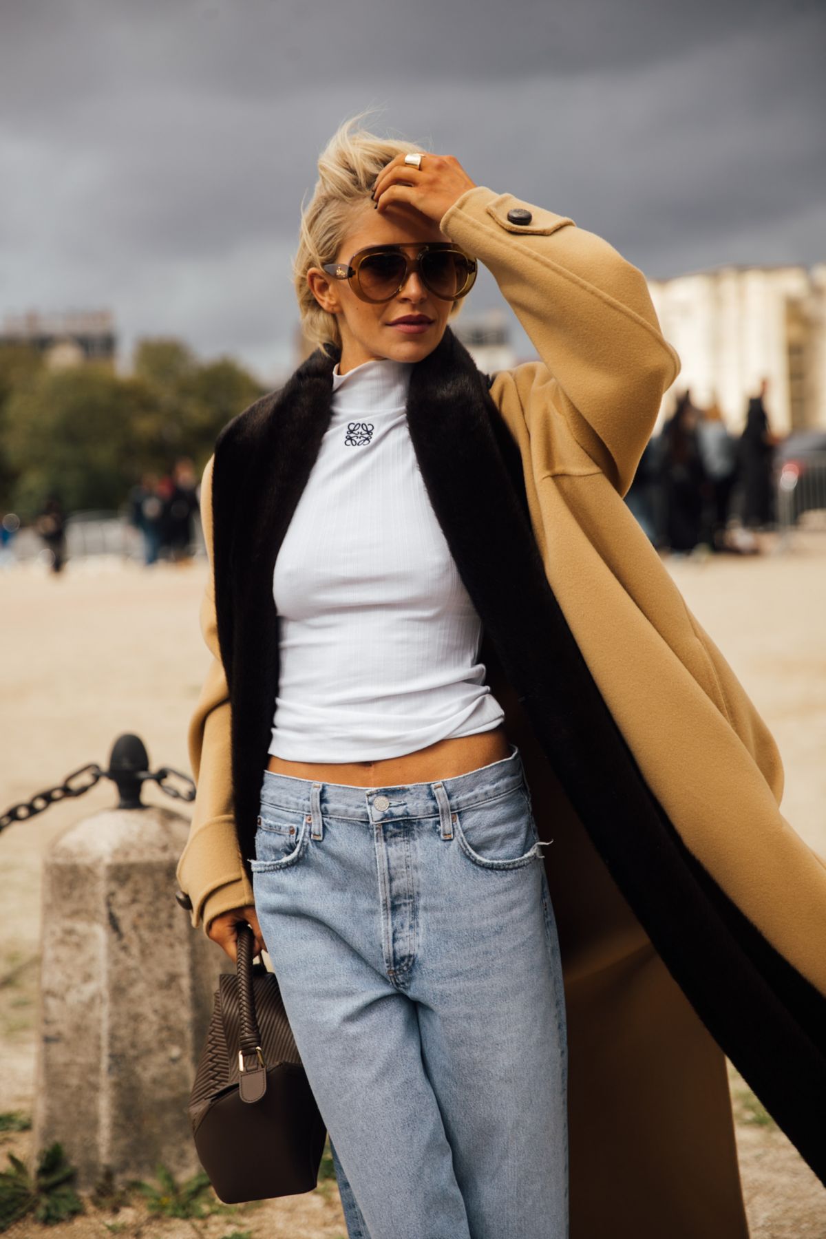 Caroline Daur Arrives at Loewe Fashion Show, Paris Fashion Week, September 2024