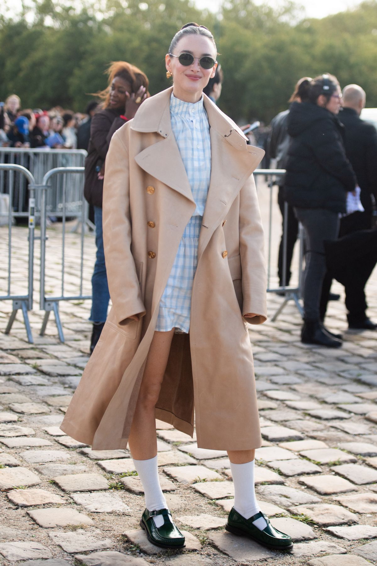 Charlotte Le Bon Arrives at Loewe Show, Paris Fashion Week, September 2024