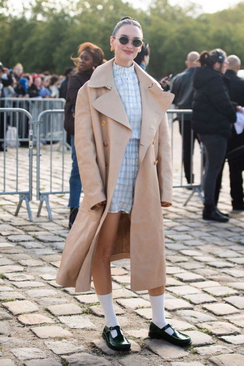 Charlotte Le Bon Arrives at Loewe Show, Paris Fashion Week, September 2024 5