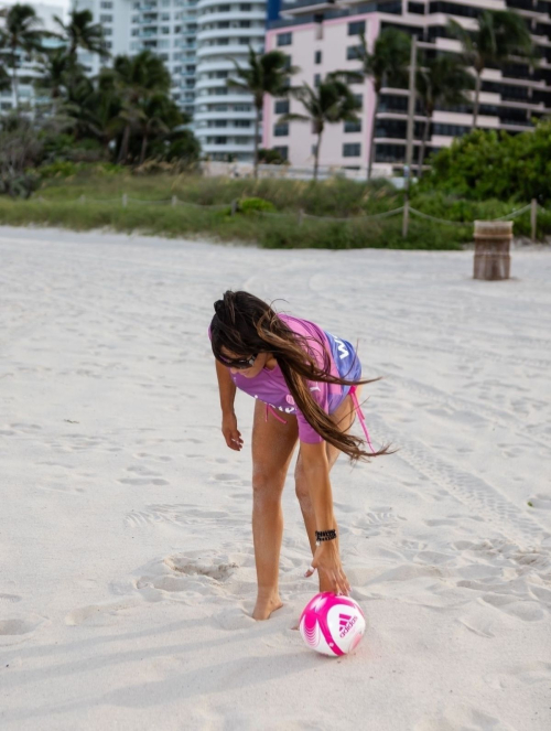 Claudia Romani at a Beach in Miami 2