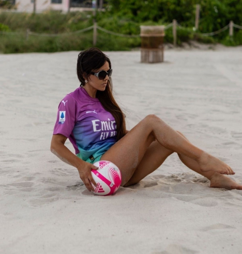 Claudia Romani at a Beach in Miami 4