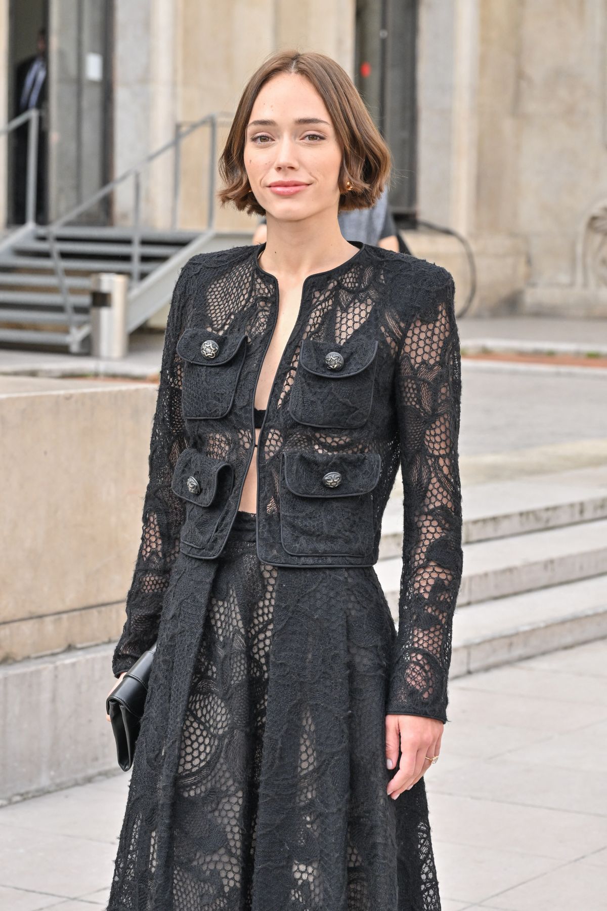 Clelia Montali Arrives at Elie Saab Show, Paris Fashion Week, September 2024