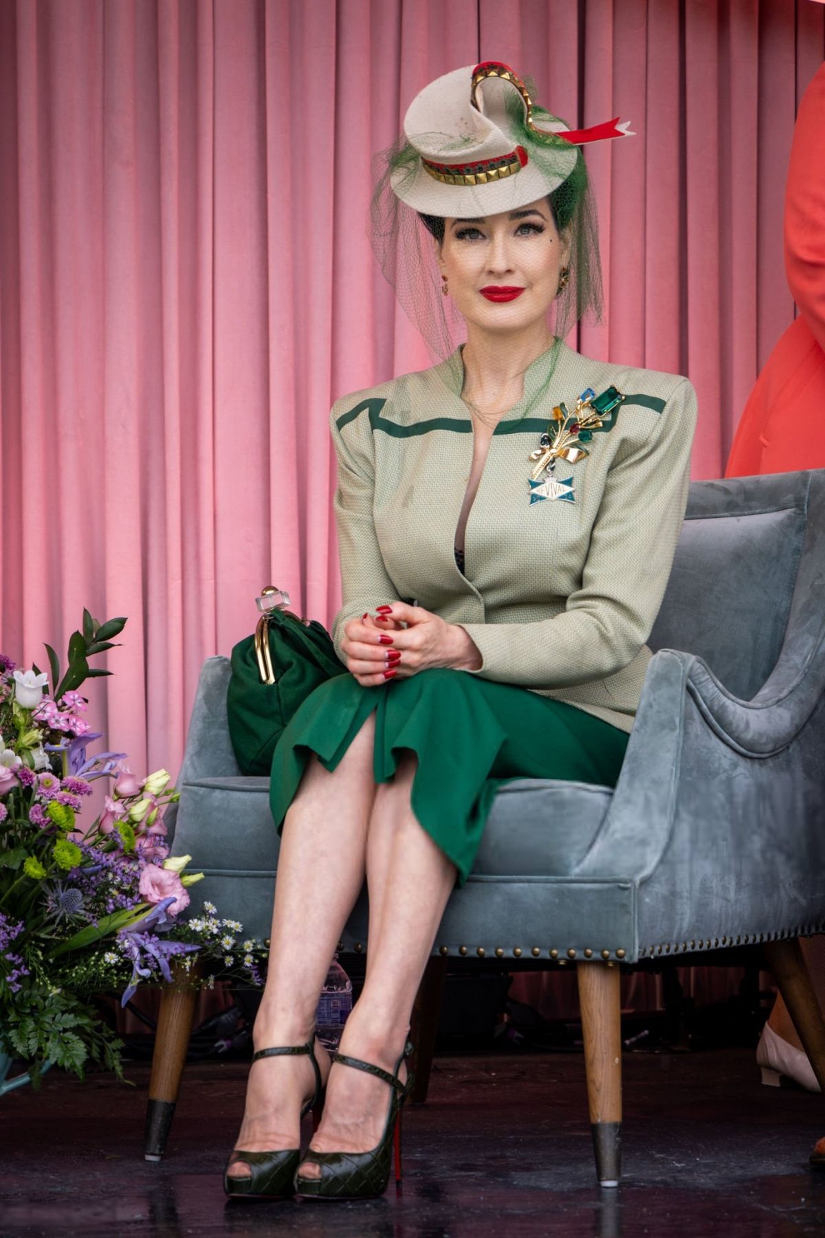 dita von teese at 2024 goodwood revival in chichester