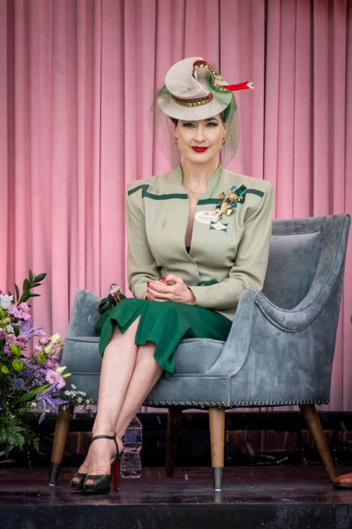 dita von teese at 2024 goodwood revival in chichester 1