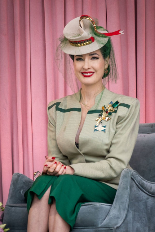 dita von teese at 2024 goodwood revival in chichester 3