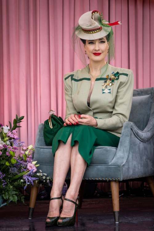 dita von teese at 2024 goodwood revival in chichester 4