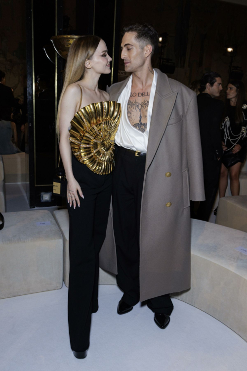 Dove Cameron and Damiano David at Balmain Runway Show, September 2024 1