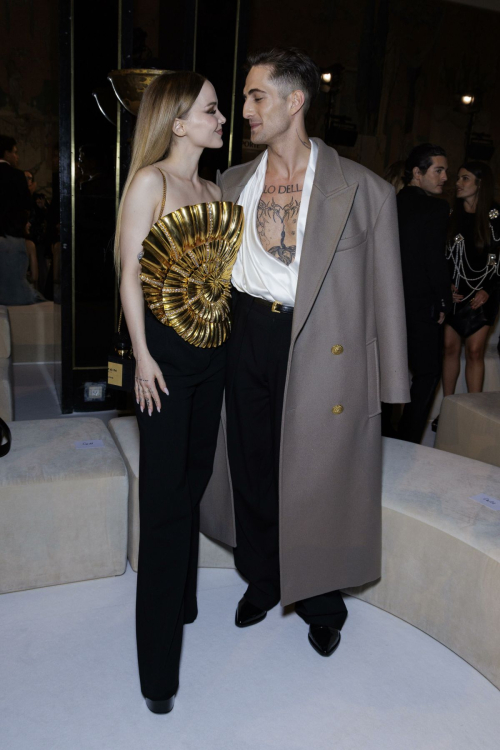 Dove Cameron and Damiano David at Balmain Runway Show, September 2024 3