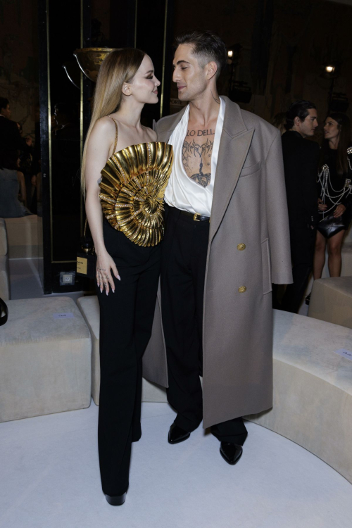 Dove Cameron and Damiano David at Balmain Runway Show, September 2024 4