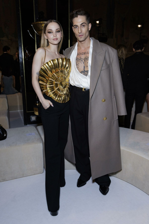 Dove Cameron and Damiano David at Balmain Runway Show, September 2024 5