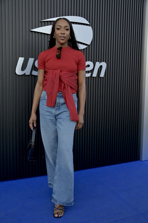 Ego Nwodim at 2024 US Open Celebrity Blue Carpet in New York