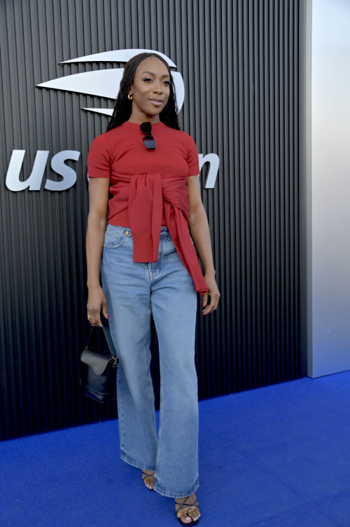 Ego Nwodim at 2024 US Open Celebrity Blue Carpet in New York 4