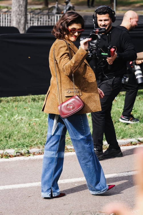 Elisa Arrives at Gucci Show Milan Fashion Week, September 2024