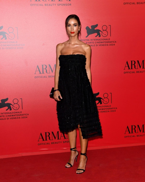 Emilie Tommerberg at armani beauty dinner photocall at 81st venice international film festival 2