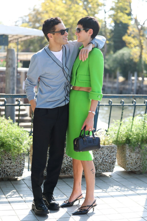 Emma Corrin and Rami Malek at Venice International Film Festival 2