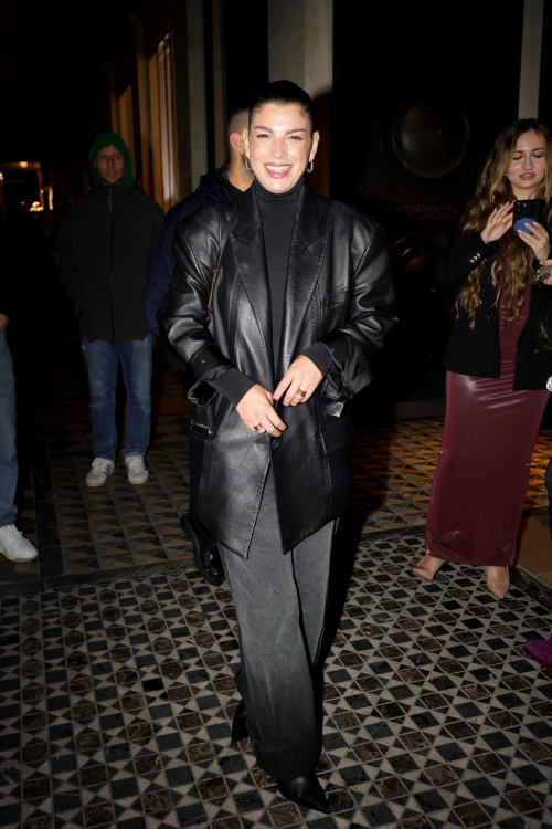 Emma Marrone Arrives at Vetements Party at Costes, Paris, September 2024 3