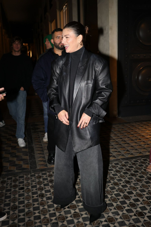 Emma Marrone Arrives at Vetements Party at Costes, Paris, September 2024 5