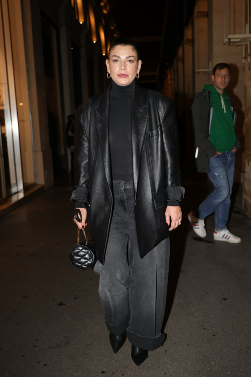 Emma Marrone Arrives at Vetements Party at Costes, Paris, September 2024 6