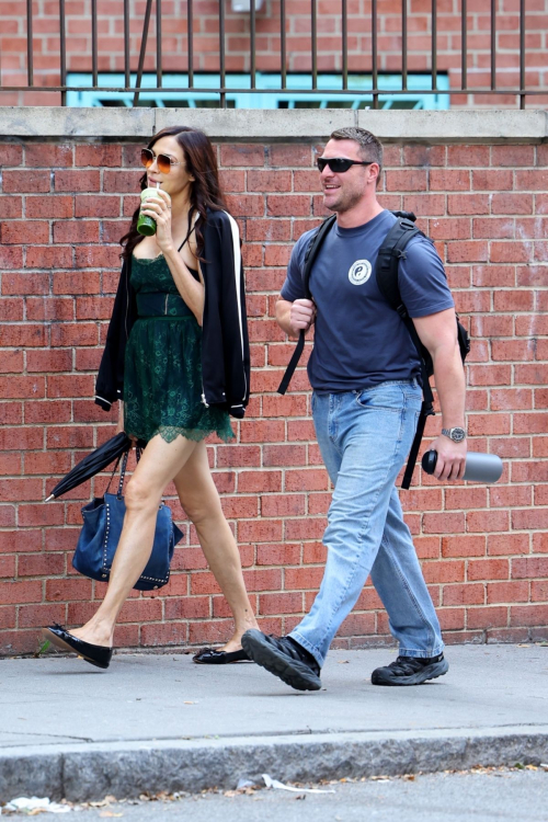 Famke Janssen and Ryan Faucett Out for a Smoothie in West Village 2