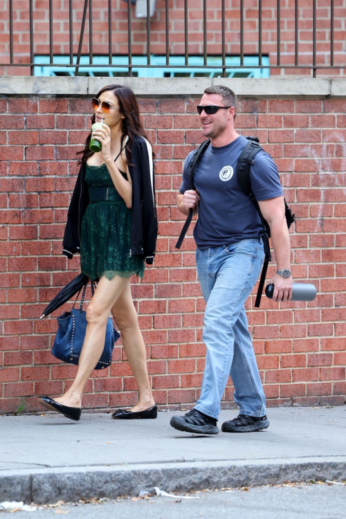 Famke Janssen and Ryan Faucett Out for a Smoothie in West Village 6