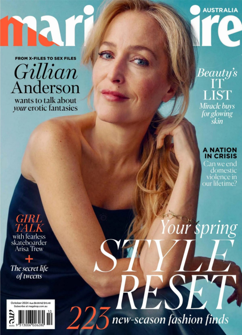 Gillian Anderson in Marie Claire Australia October 2024