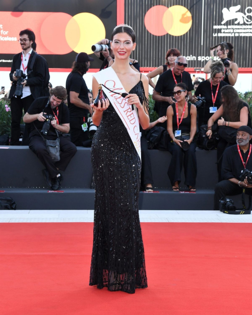 Gio Zaros at I’m Still Here Premiere at Venice Film Festival