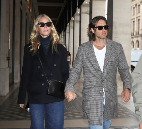 Gwyneth Paltrow and Brad Falchuk at Paris Fashion Week 3