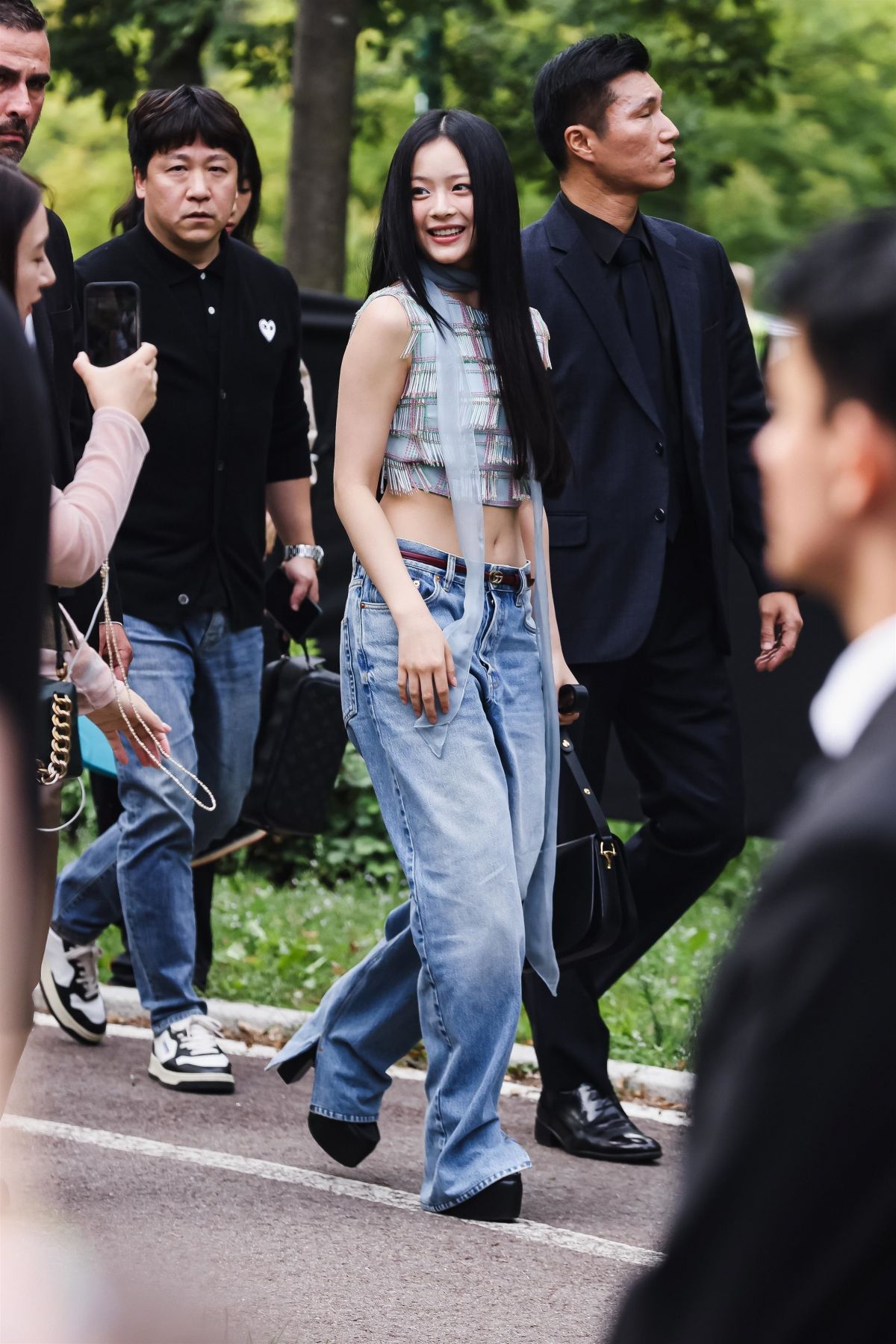 Hanni Arrives at Gucci Show Milan Fashion Week, September 2024