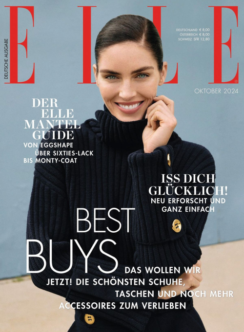 Hilary Rhoda in Elle Germany October 2024