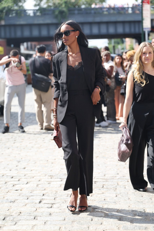 Jasmine Tookes arrives at Brandon Maxwell Fashion Show in New York 7