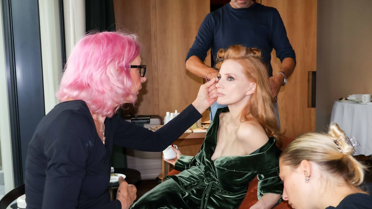 Jessica Chastain for Vogue at Gucci Fashion Show in Milan September 2024