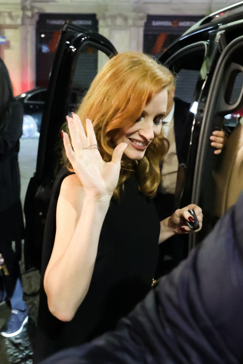 Jessica Chastain Leaves Gucci After-party in Milan 1