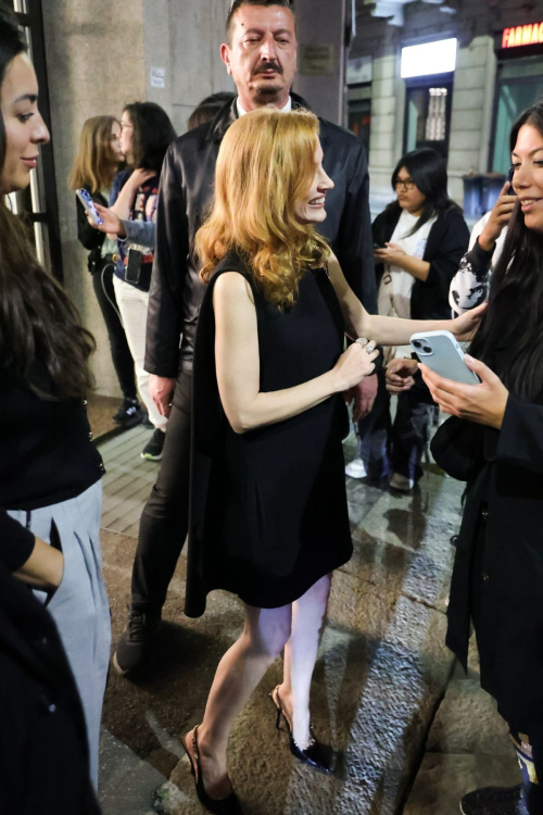 Jessica Chastain Leaves Gucci After-party in Milan 6