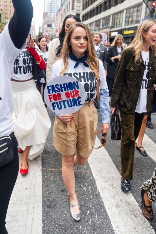 Joey King HQ at Fashion For Our Future March New York 2