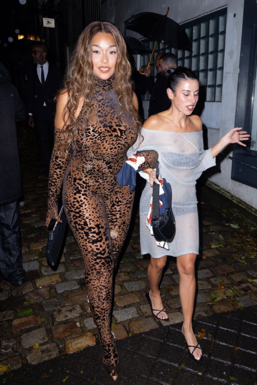 Jordyn Woods and Victoria Villaroel Leave Rosalia’s Birthday Bash, September 2024