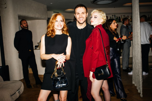 Julia Garner and Jessica Chastain at Gucci Fashion Show Afterparty in Milan 1