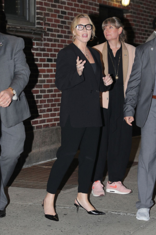 Kate Winslet Leaves Late Show with Stephen Colbert, September 2024