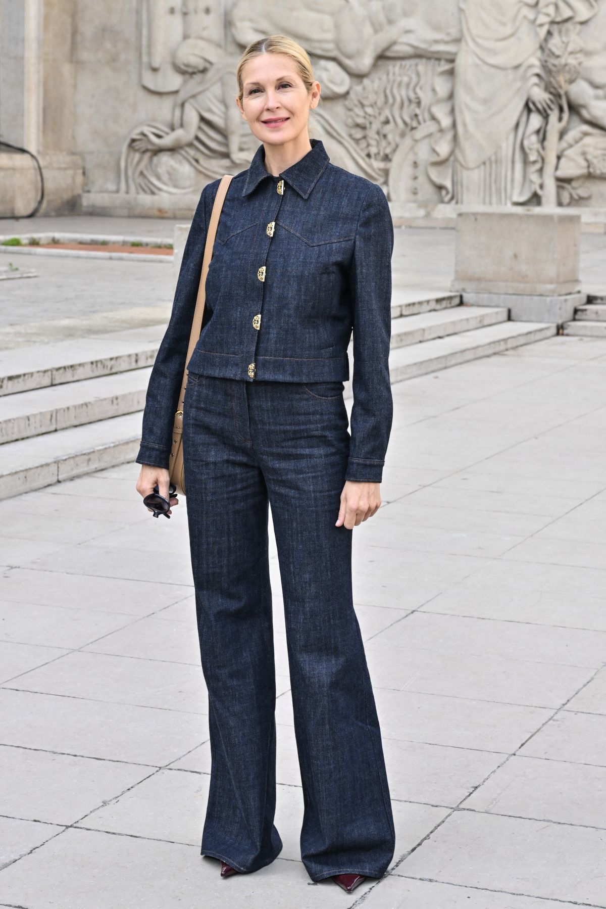 Kelly Rutherford Arrives at Elie Saab Show, Paris Fashion Week, September 2024