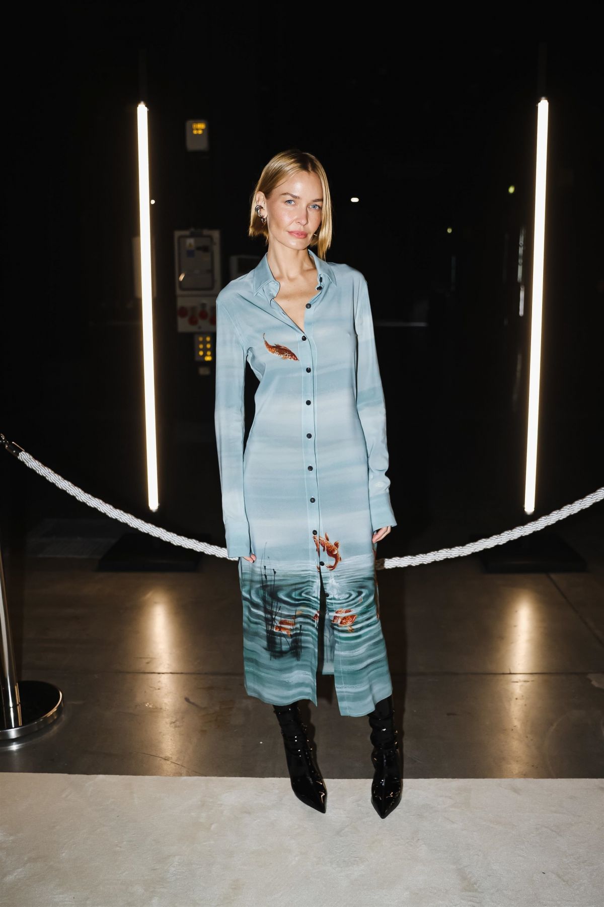 Lara Worthington at Ferragamo Show at Milan Fashion Week