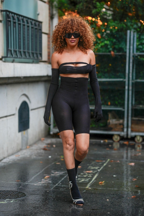 Leila Depina Out During Paris Fashion Week