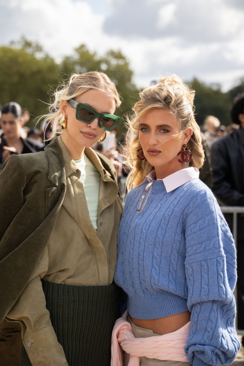 Leonie Hanne and Emili Sindlev at Loewe Fashion Show, Paris, September 2024 5