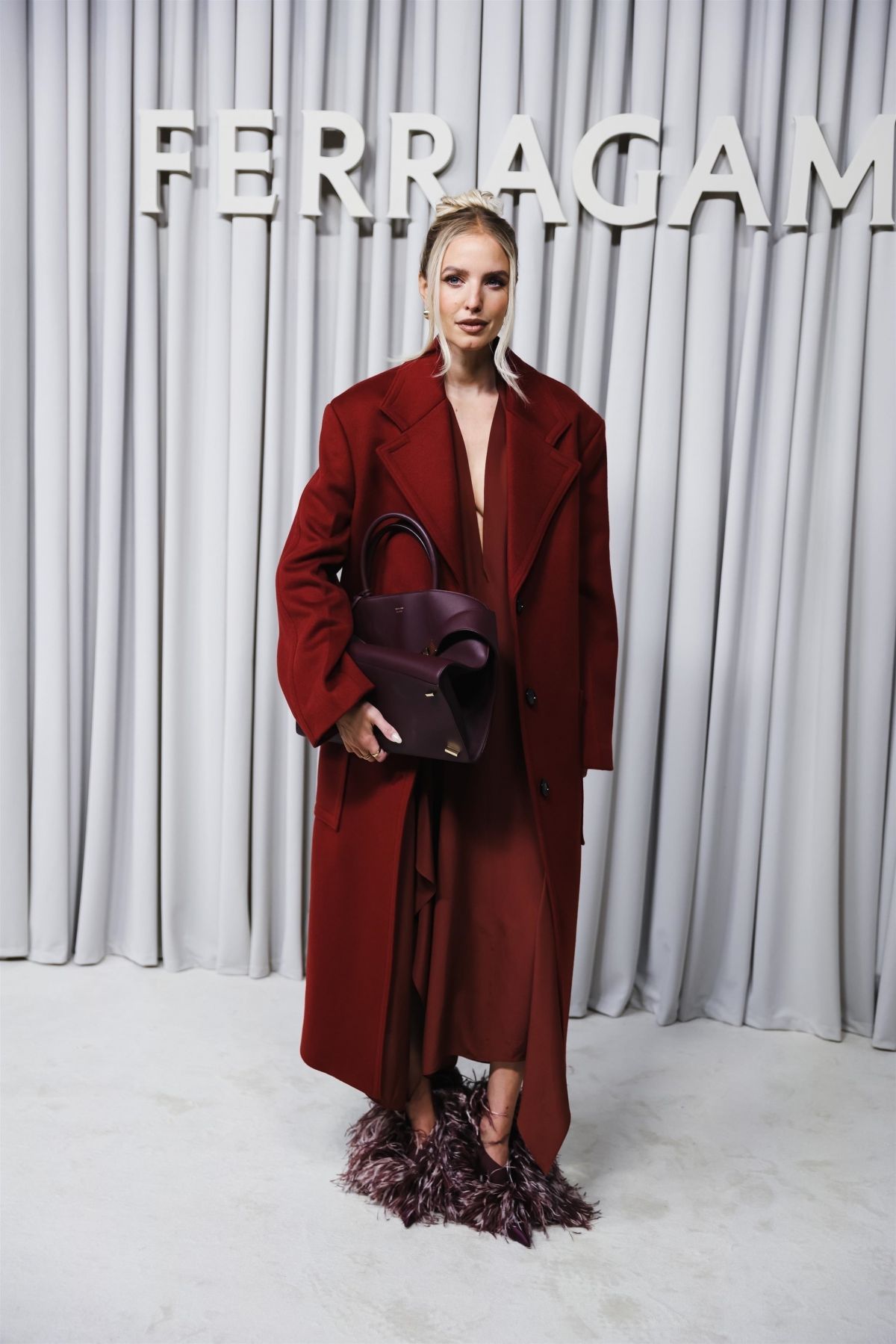 Leonie Hanne at Ferragamo Show at Milan Fashion Week