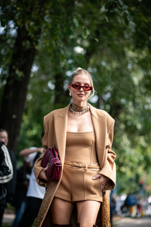 Leonie Hanne Outside Gucci Fashion Show at Milan Fashion Week 2