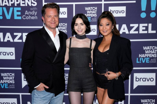 Lily Collins and Ashley Park at Watch What Happens Live 4