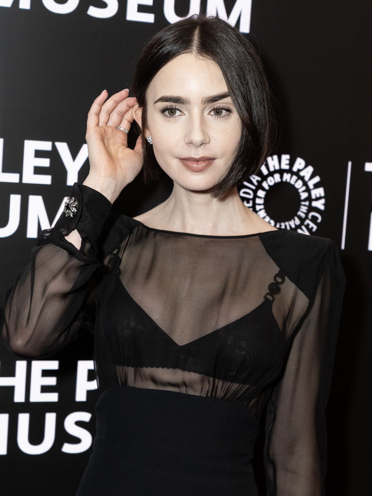 Lily Collins at Emily in Paris Screening at Paley Center in New York