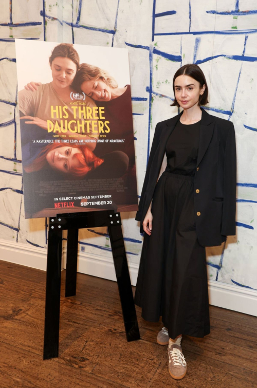 Lily Collins at His Three Daughters Special Screening, London 2024 5