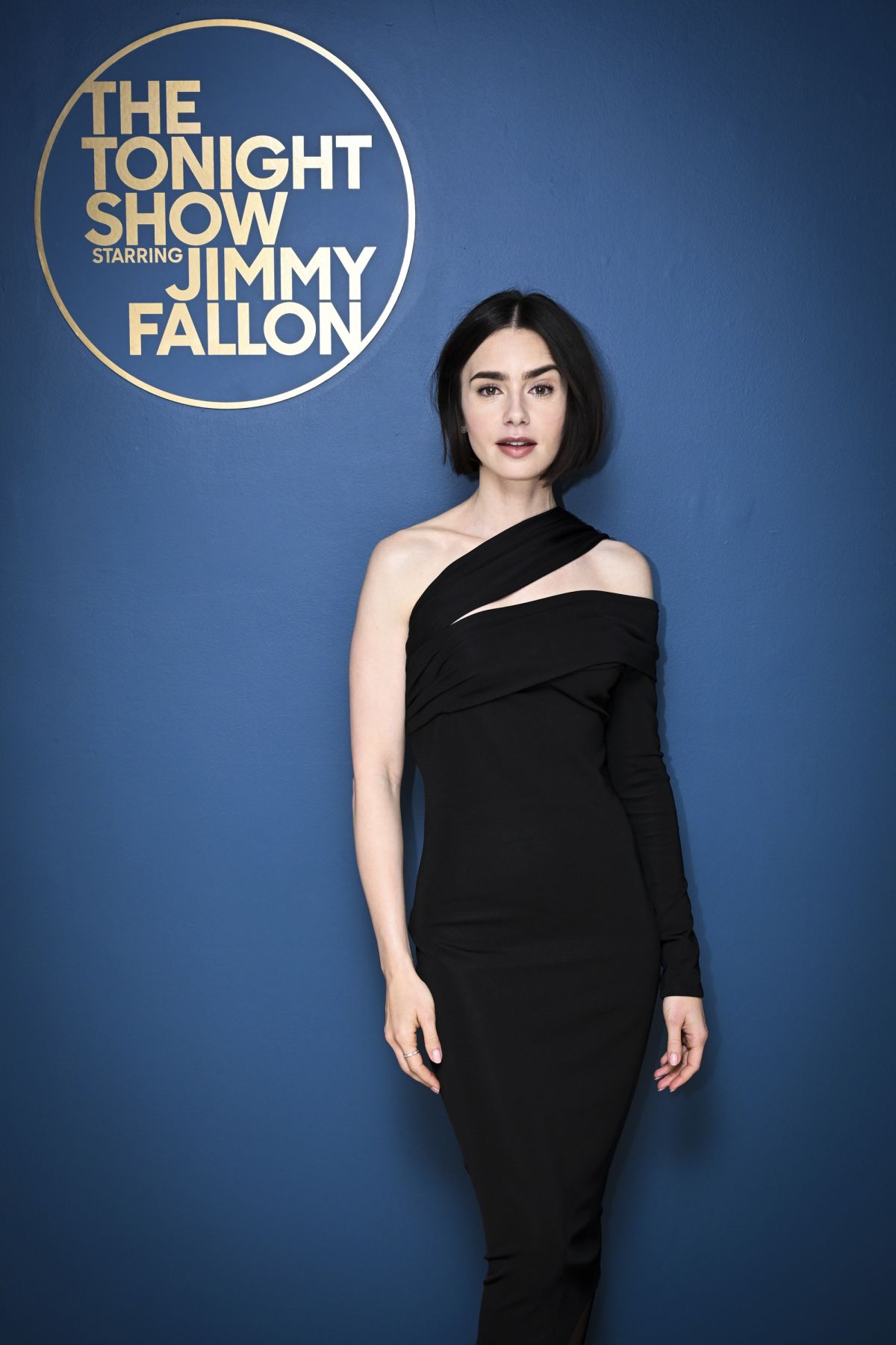 Lily Collins at Tonight Show Starring Jimmy Fallon