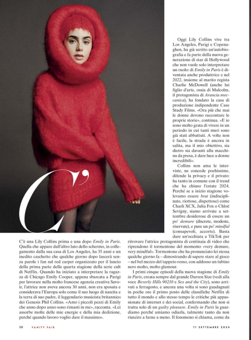 Lily Collins in Vanity Fair Italy, September 2024 4